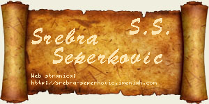 Srebra Šeperković vizit kartica